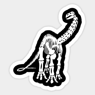 Terra Fossil Brontosaurus Dinosaur White Sticker